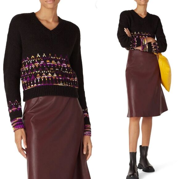 Scotch & Soda Maison Scotch Metallic Fair Isle Wool-Blend Sweater | medium | cro - Picture 5 of 12